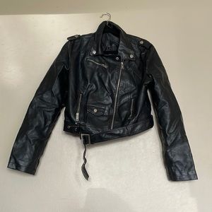 Rue 21 Faux Cropped Leather Jacket